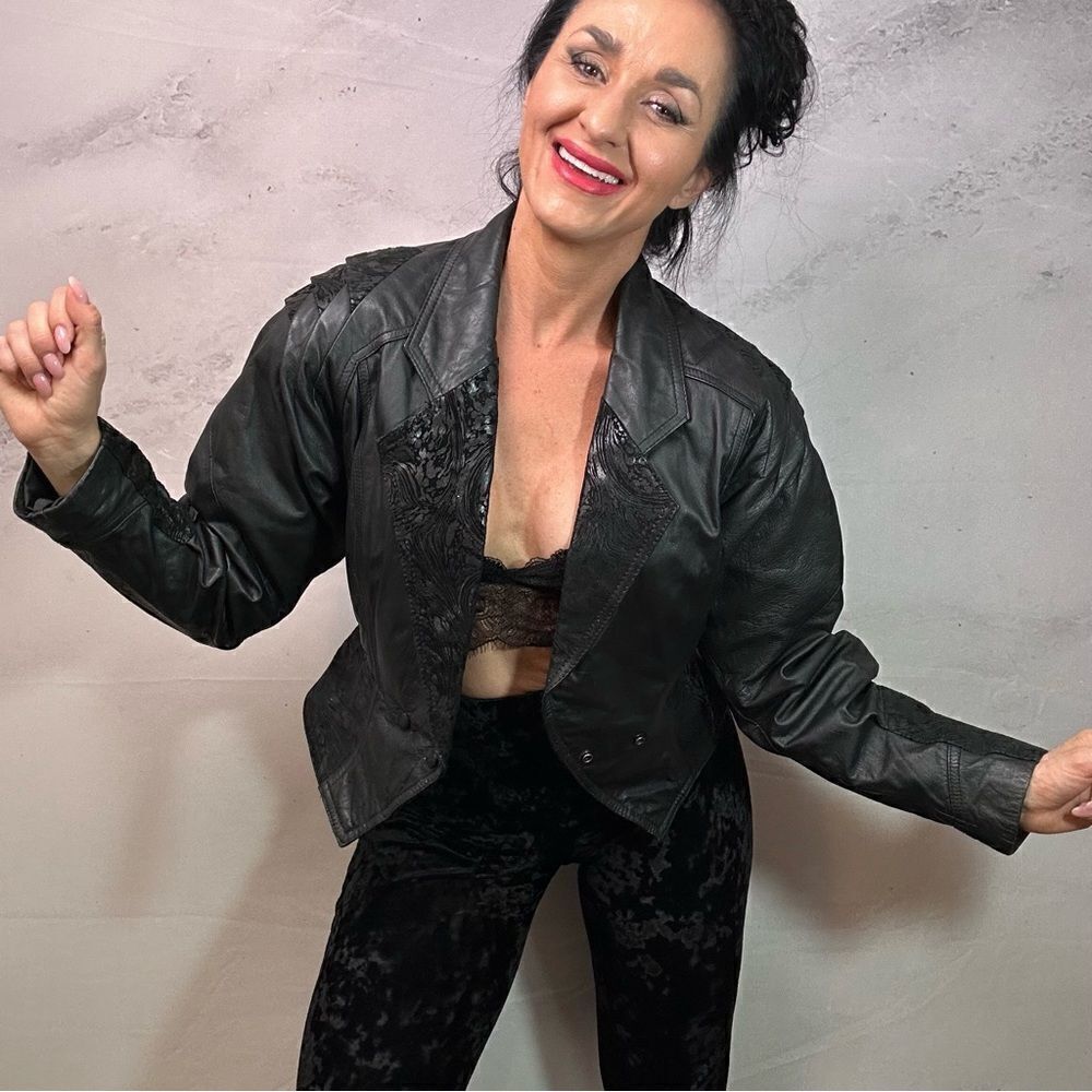 Wilson’s Leather cute, motorcycle jacket, two-tone texture - Picture 3 of 7